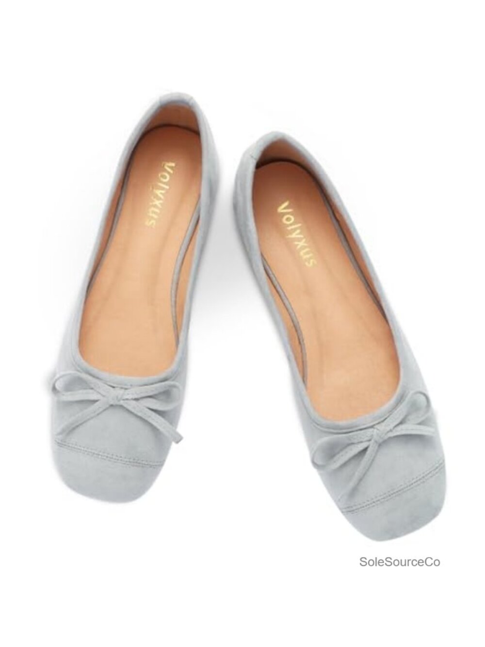 Women's Ballet Flats Cap Toe Bow Two Tone Slip On Square Toe Dressy Casual Work